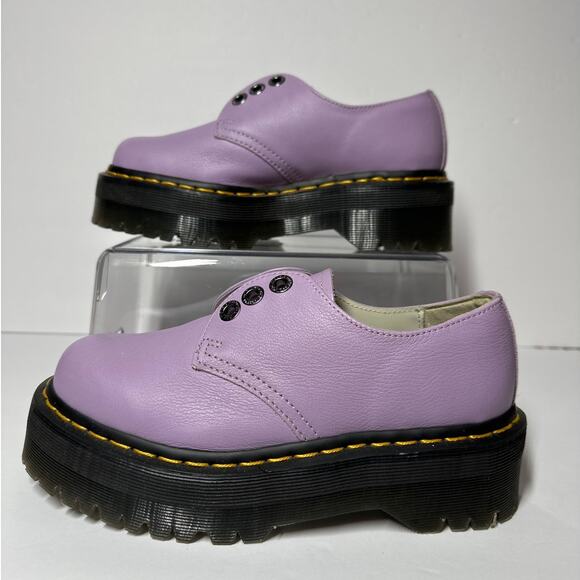 Dr. Marten’s 1461 Quad II Leather Platform Derby Shoes Women's Lilac 30612 Sz 5 - Picture 2 of 10